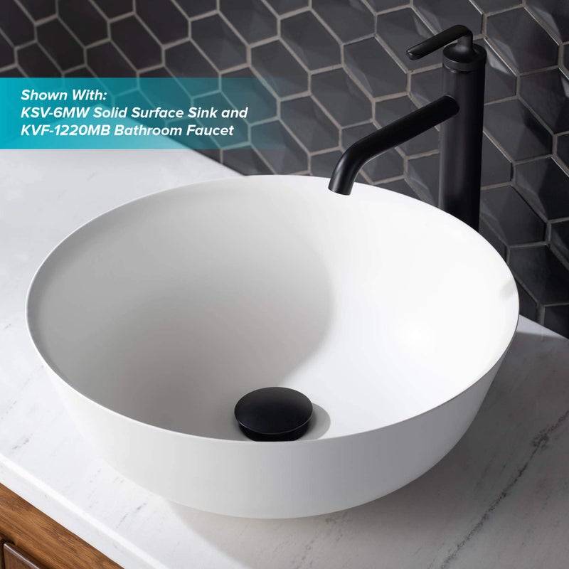 KRAUS Pop-Up Drain in Matte Black, PU-10MB - Image 2